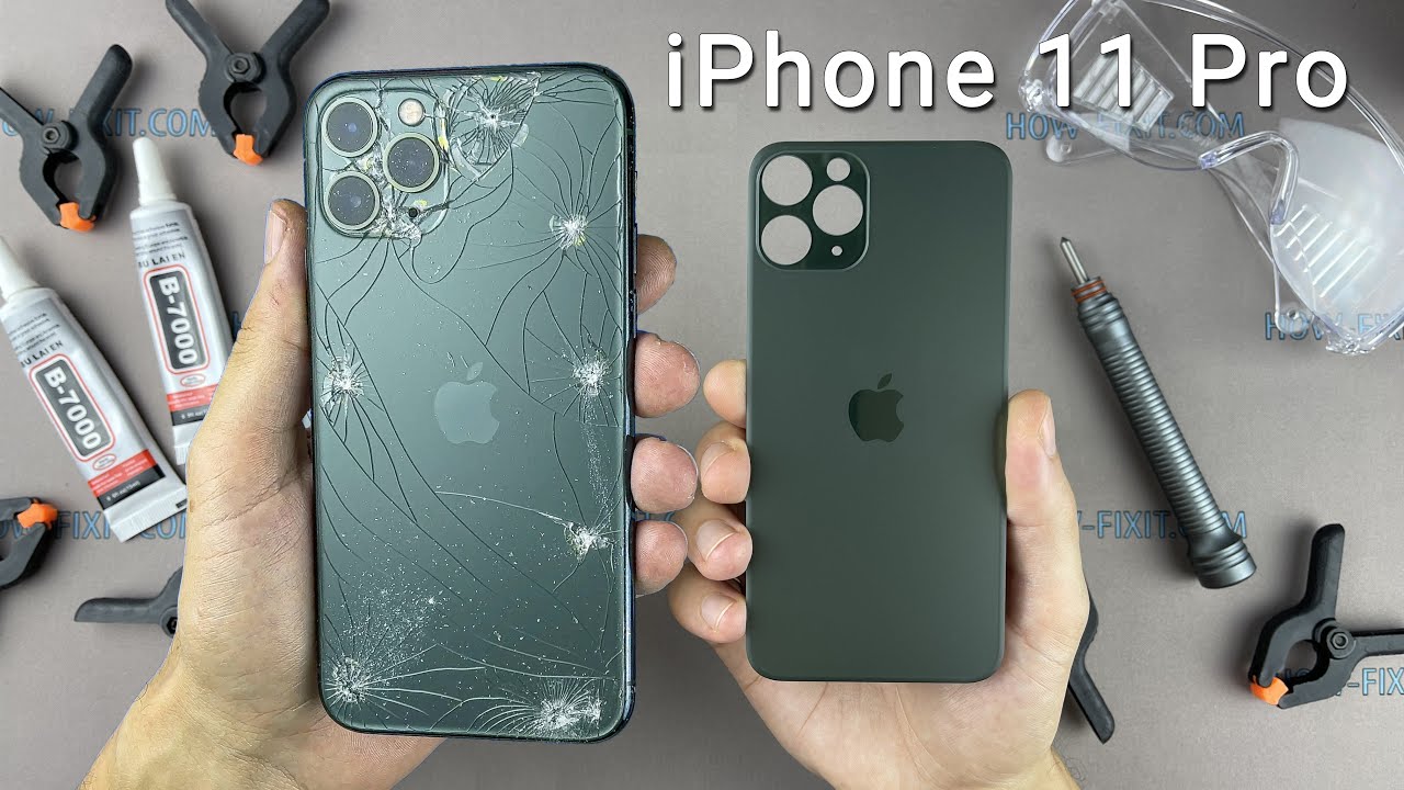 Repair Back Glass iPhone 11 Pro Max / Cracked Broken Glass Without Laser  Machine 