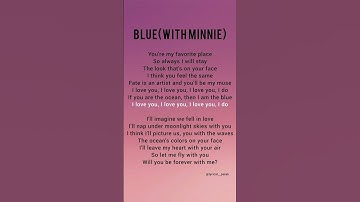 Thumbnail of Blue(WITH MINNIE) (lyrics) - YUNG KAI | MINNIE #yungkai #minnie #lyricsvideo #song #blue #musicvideo