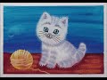 Как нарисовать кота гуашью. Очень просто! Милый котенок. Поэтапное рисование. Видео урок для детей.