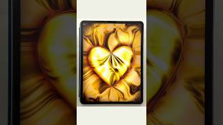 Liquid gold heart in Procreate tutorial  #procreate #digitalart #drawing #art #ipad