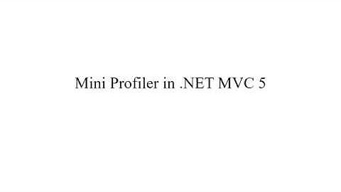 Mini Profiler in .NET MVC 5