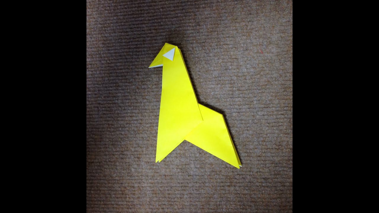 折り紙 簡単 キリン 折り方 作り方 Youtube