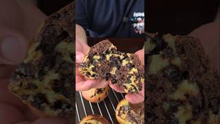 MUFFINS MARMOLADOS de naranja, chocolate y oliva