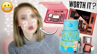 Full Face Using CHRISTMAS MAKEUP GIFT SETS + UNBOXINGS | Sophie Louise