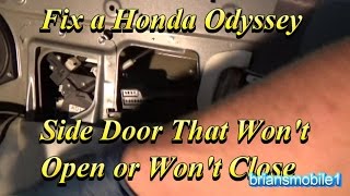 Fix a Honda Odyssey Side Door That Won't Close or Open