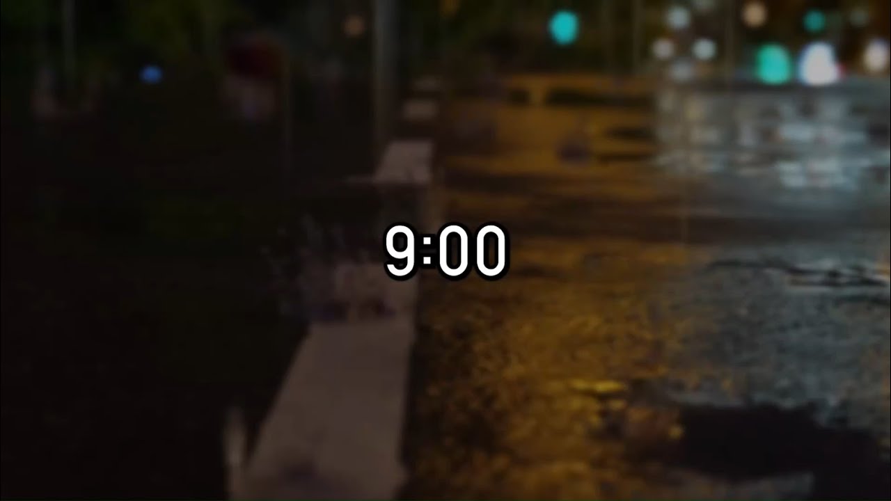 9 Minute Timer with Rain Sounds - Countdown Timer - YouTube