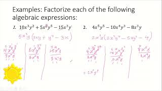 Factorizing Using The Highest Common Factor -  Timoy White