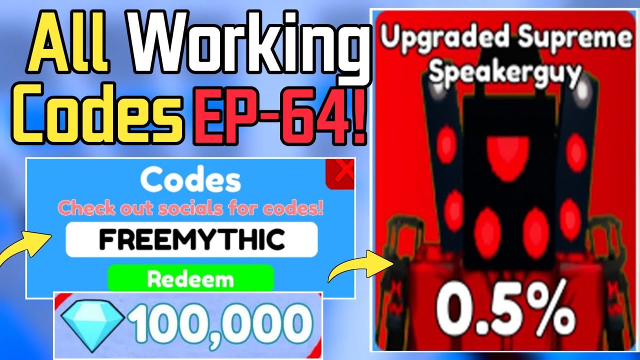 ALL WORKING *NEW* CODES FOR BATHROOM TOWER DEFENSE X *EP 64* Roblox  Bathroom Tower Defense X Codes 