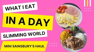 Slimming World What I eat in a day to get to target and mini Sainsbury's haul #weightloss