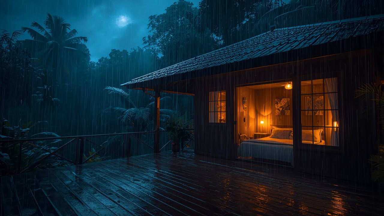 Warm Cozy Cabin Rain Sounds for Deep Sleep, Insomnia, Anxiety, Overthinking, Burnout & Stress Relief