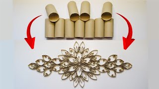 Very Beautiful Craft  Incredible Wall Decoration Made of Toilet Paper Rolls / Recycling Art Project