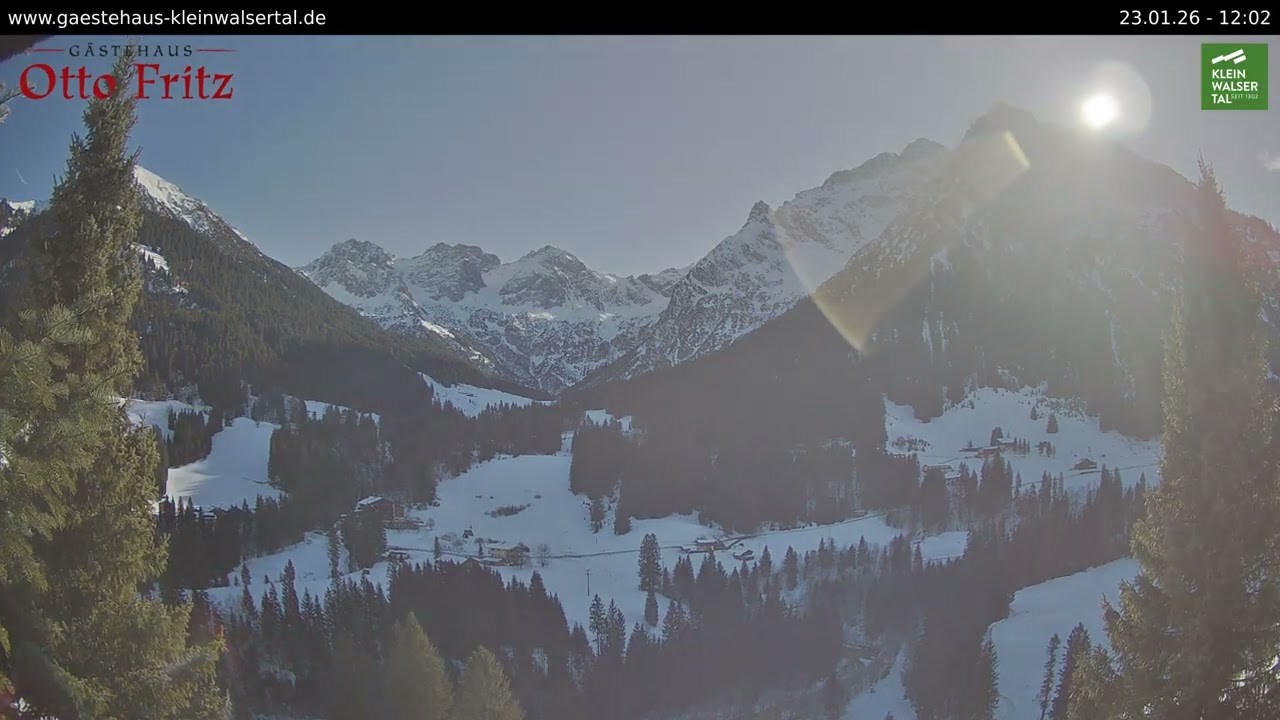23.01.26 - Blick ins Wildental - Gästehaus Otto Fritz, Mittelberg/Kleinwalsertal