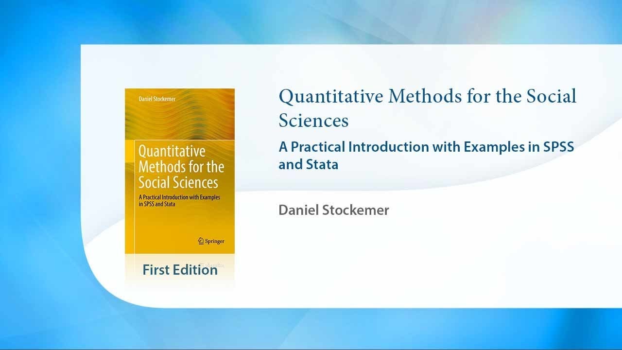 Quantitative Methods for the Social Sciences - YouTube