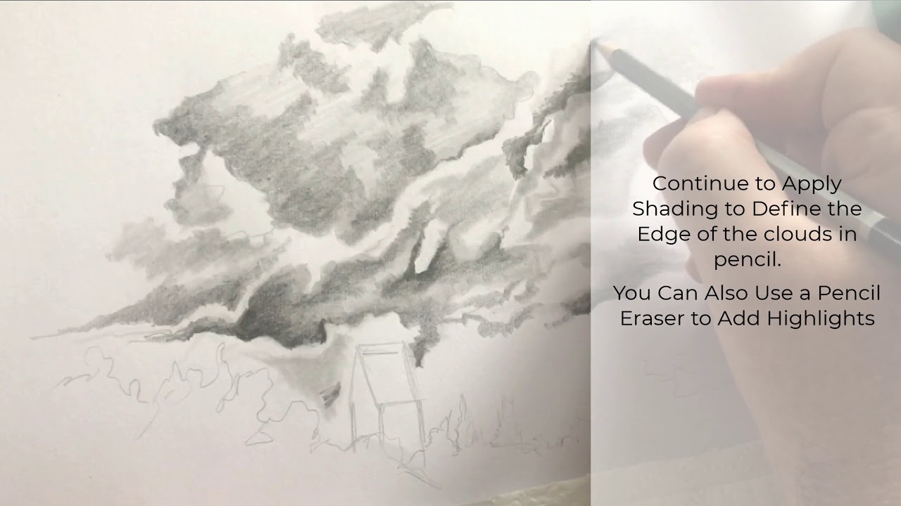 How To Draw Storm Clouds With A Pencil - YouTube