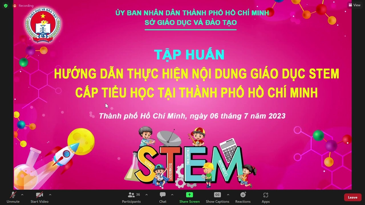 TẬP HUẤN: Hướng dẫn thực hiện nội dung giáo dục STEM cấp tiểu học tại Thành phố Hồ Chí Minh