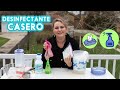 Desinfectante casero en spray y toallitas de cloro para eliminar virus