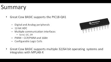 PT19: PIC18FxxQ41 chip Family - Summary