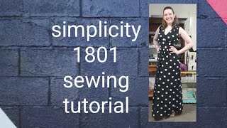 simplicity 1801 sewing tutorial