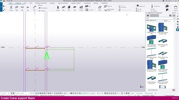 Modeling a Warehouse in Tekla Structure | Part-9 |Create Crane support Beam