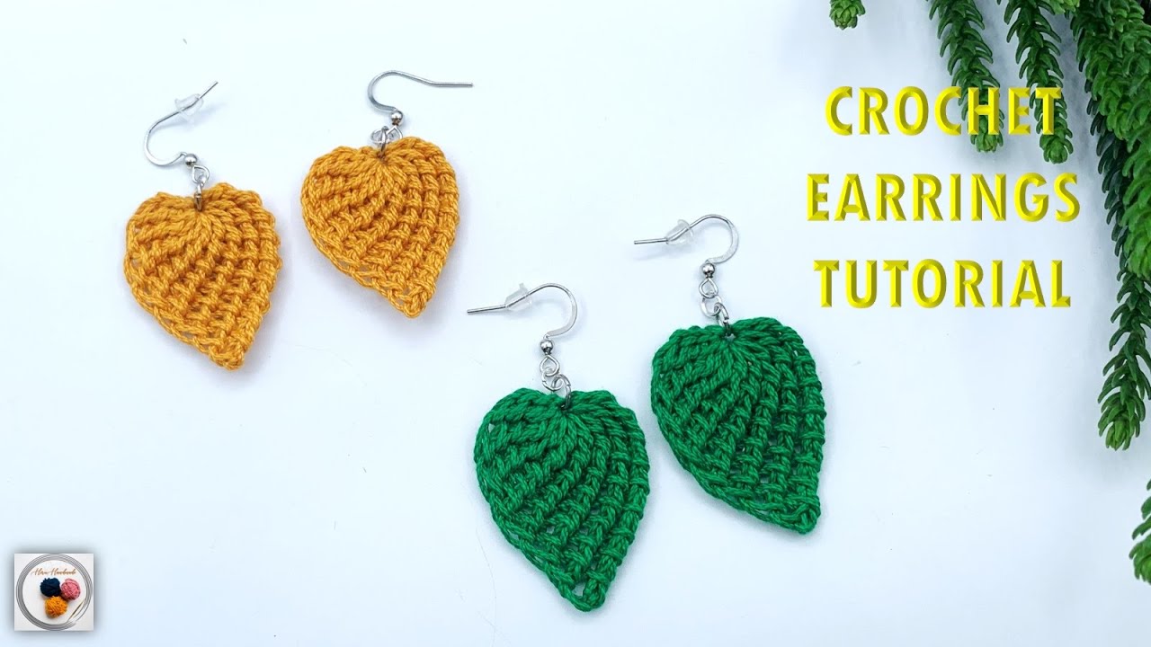 How to Crochet Tunisian Leaf Earrings | Elegant Tunisian Crochet Jewelry Pattern Tutorial