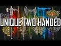 Skyrim - All Unique Shields & Two Handed Weapons