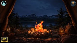 44 Minutes Campfire Meditation 🔥 Deep Night Forest ASMR & Inner Peace