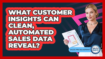 What Customer Insights Can Clean, Automated Sales Data Reveal? - Sales Pro Blueprint