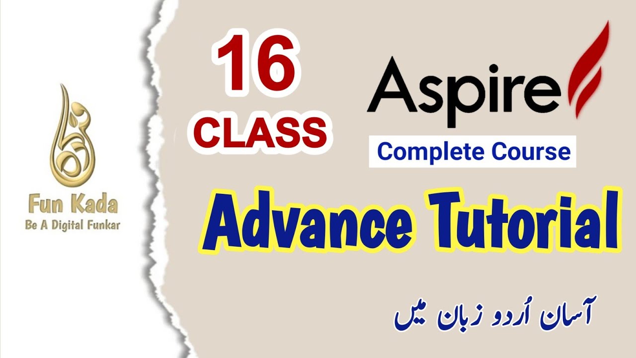 CLass 16 | Vectric Aspire Course | Advance Tutorial | Fun kada - YouTube