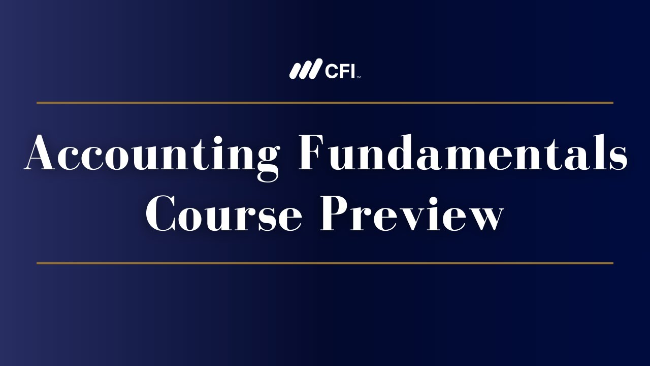 Learn Accounting Fundamentals | CFI - YouTube