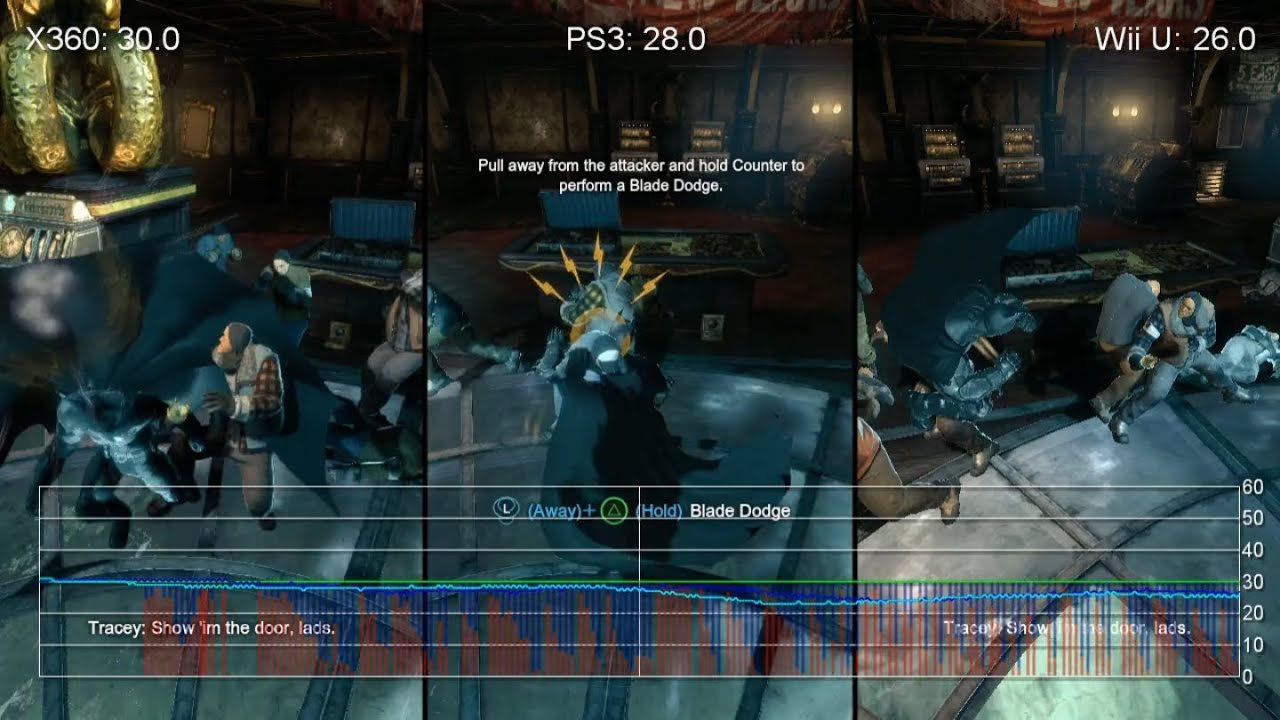 Batman: Arkham Origins Wii U/PS3/Xbox 360 Gameplay Frame-Rate Tests -  YouTube