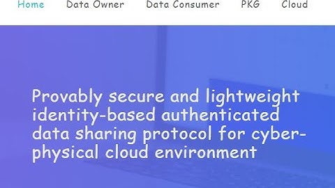 Provably secure and lightweight identity-based authenticated data sharing protocol | Java Project