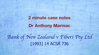 Bank of NZ v Fiberi (Indoor management rule)