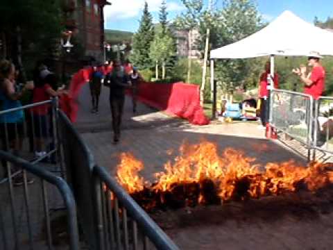 Warrior Dash 2010 - Copper Mountain - Flame Jump.AVI