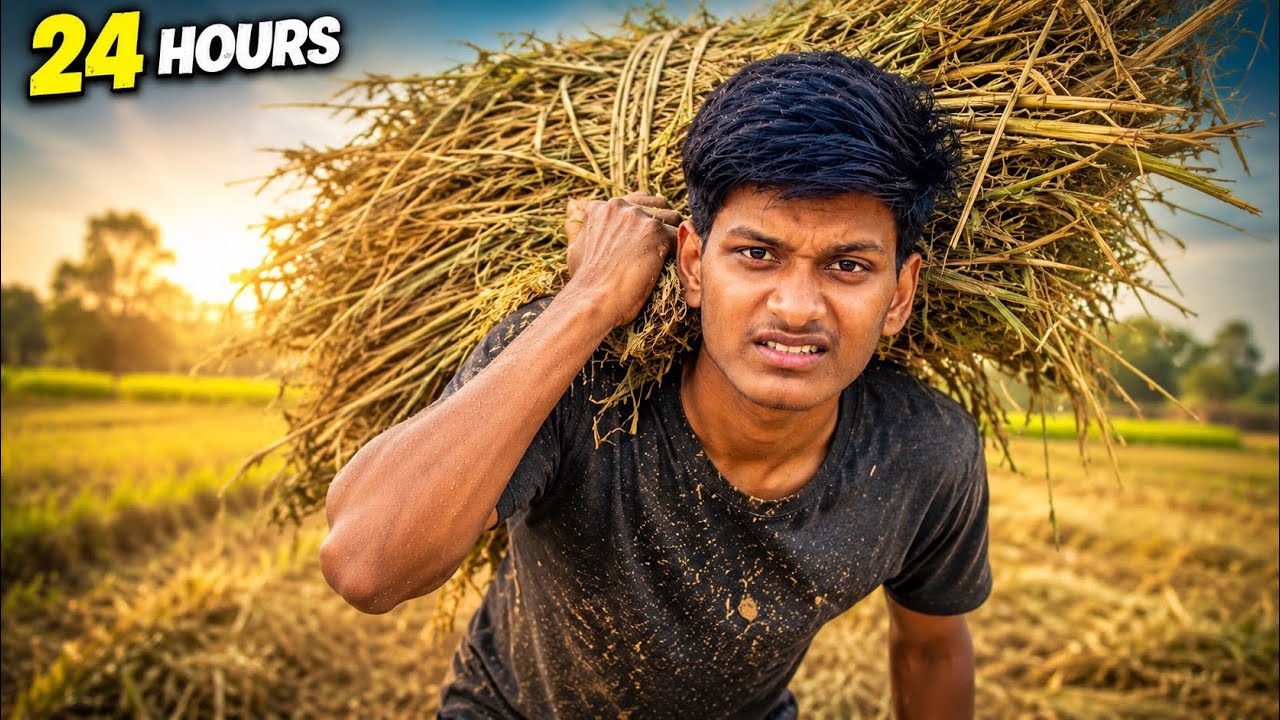 Spending farmers life for 24 Hours 😖 || Him4Vlog 