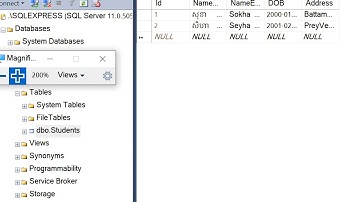 បញ្ចូលទិន្នន័យចូលទៅក្នុង Database