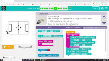 Code.org, 2021 - Lesson 3 - ARTIST