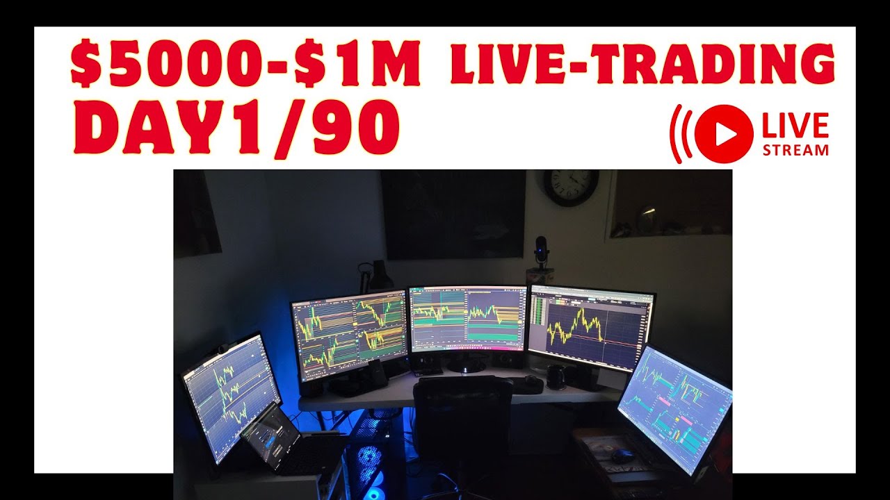 90 day challenge Day1 Live Trading - YouTube