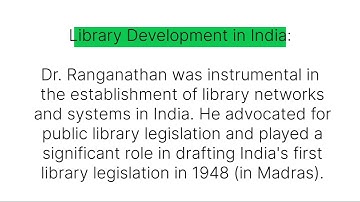Biography of Dr.S.R. Ranganathan Father of Library Science! Library Science