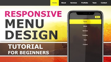 Responsive Menu with HTML CSS and javascript - How To Create a Responsive Navigation Menu - Tutorial