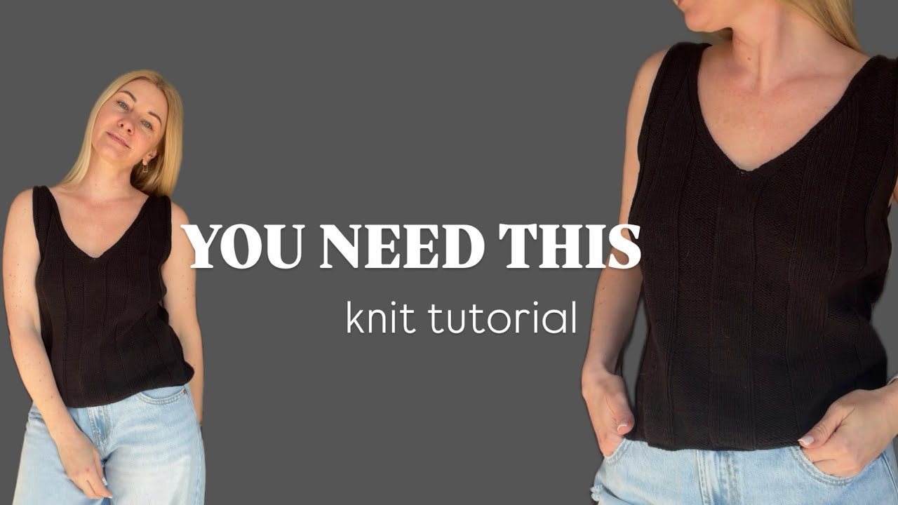 Structured Top Pattern Structured Knit Top Step-by-Step Pattern | XS–XL | Clean Straps ...