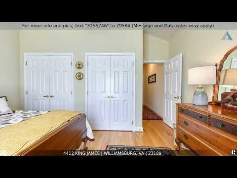 4412 King James, Williamsburg, VA home video tour