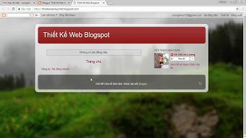 Thiết kế web blogspot-Bài 2: Hướng dẫn tạo blogspot đơn giản