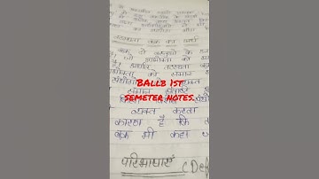 BALLB 1st semester notes.