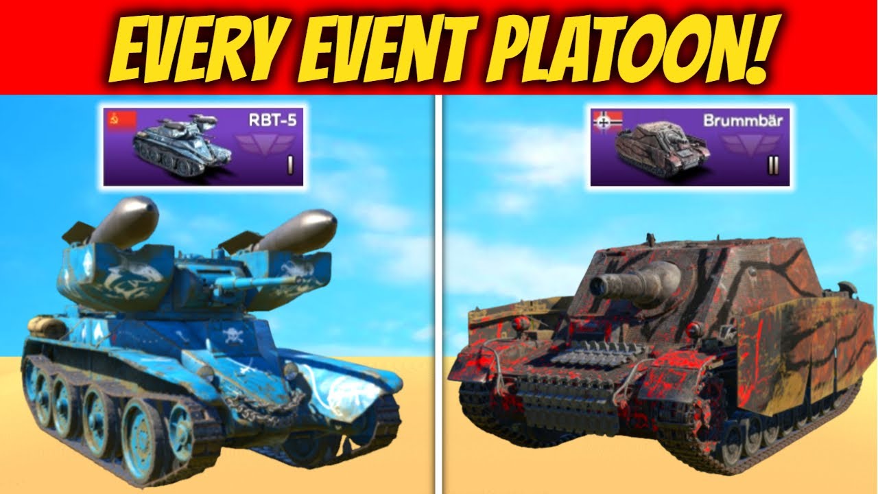 1 Kill with Every Event Platoon in War Thunder Mobile - YouTube