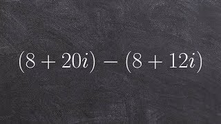 Tutorial - Combining complex numbers ex 8, (8 + 20i) - (8 + 12i)