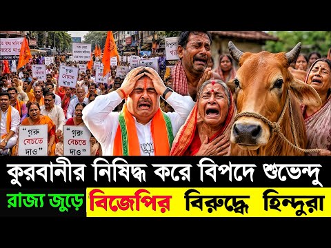 গরু কুরবানী করা বন্ধ করার কারণে ? হিন্দুরা কি বললেন শুনুন একবার । শুভেন্দু অধিকারী! গরু কুরবানী বন্ধ
