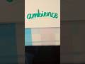 Ambience word calligraphy handwriting and tricks