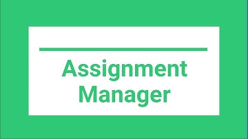 Assignment Manager - project demonstration video