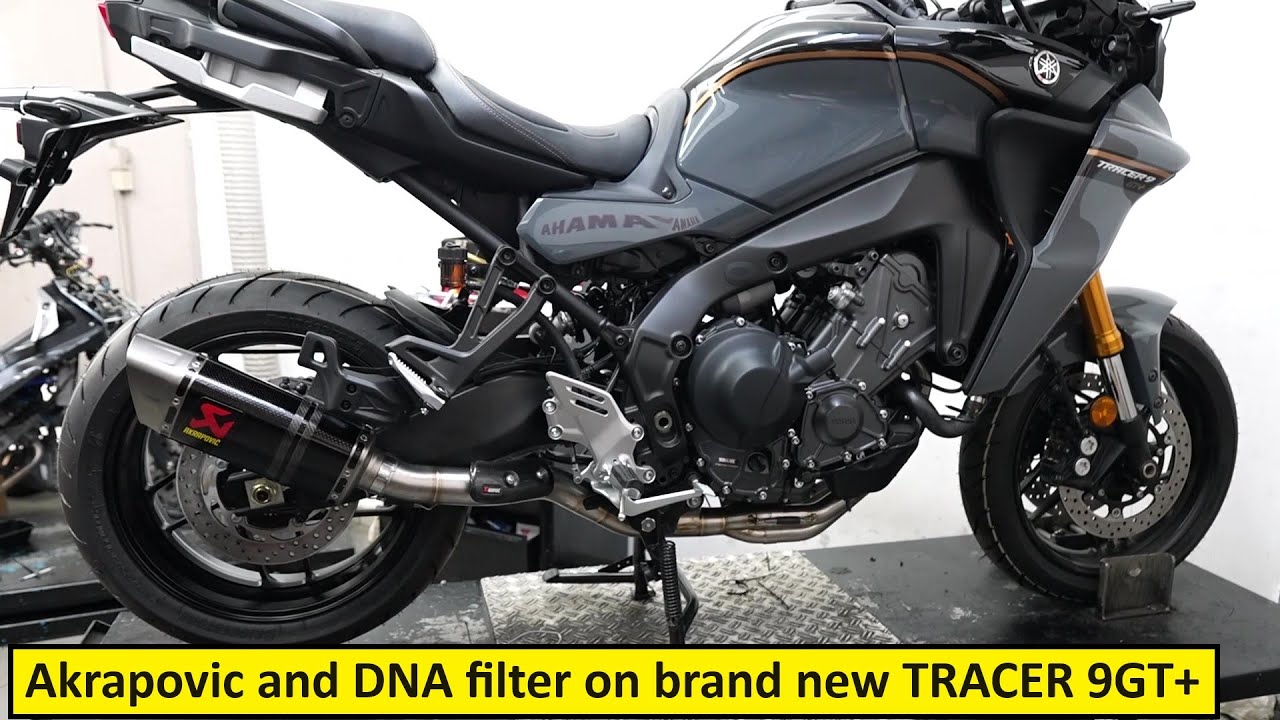 Akrapovic installation and DNA filter on brand new YAMAHA TRACER 9GT+ 2024