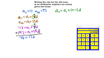Write the rule for the nth term for an arithmetic sequence given two terms